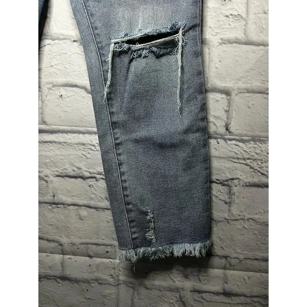 Altar’d State distressed frayed hem ankle skinny jeans size 27. - Picture 5 of 9